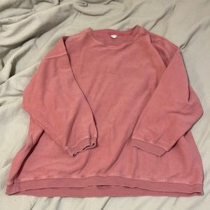 Aerie pink ribbed oversized sweatshirt XL